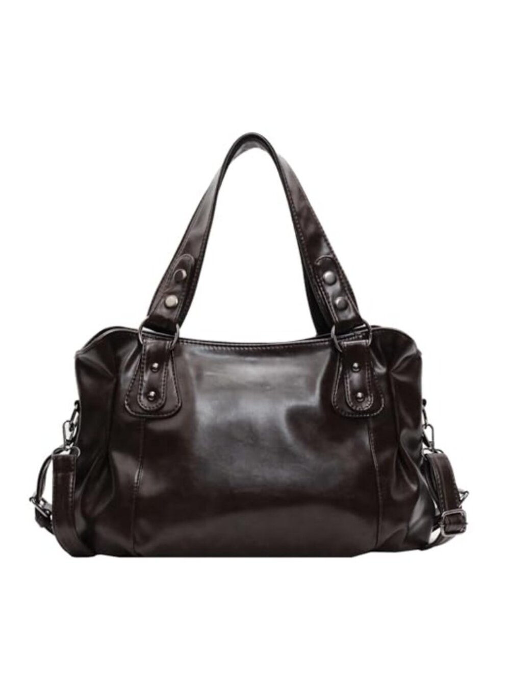 Vintage Y2K Soft Vegan Faux Leather Hobo Shoulder Bag Large Capacity Crossbody